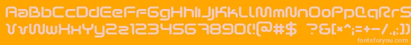 fuente Scifi2k2 – Fuentes Rosadas Sobre Fondo Naranja