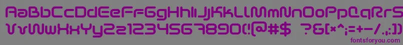 Czcionka Scifi2k2 – fioletowe czcionki na szarym tle