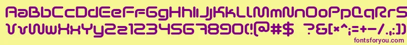 Scifi2k2 Font – Purple Fonts on Yellow Background