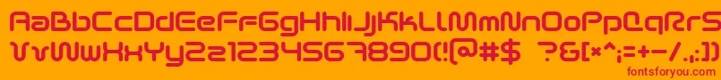 fuente Scifi2k2 – Fuentes Rojas Sobre Fondo Naranja