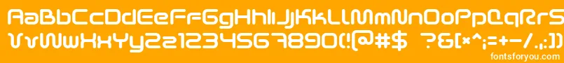 Шрифт Scifi2k2 – белые шрифты на оранжевом фоне