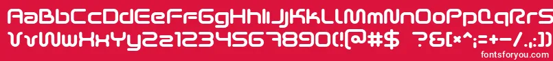 Scifi2k2 Font – White Fonts on Red Background