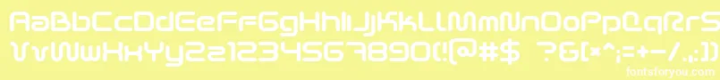 Scifi2k2 Font – White Fonts on Yellow Background