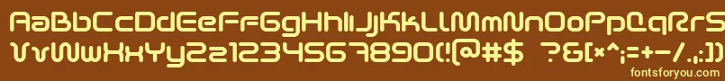 Scifi2k2 Font – Yellow Fonts on Brown Background