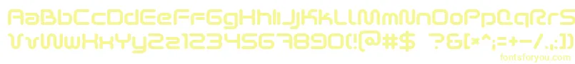 Scifi2k2-Schriftart – Gelbe Schriften auf weißem Hintergrund