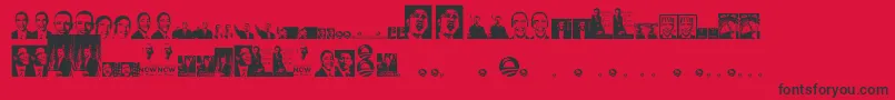 Obama Font – Black Fonts on Red Background