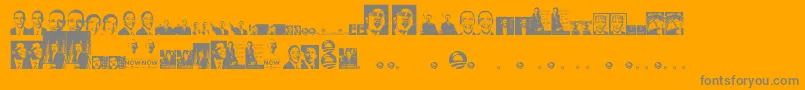 Obama Font – Gray Fonts on Orange Background