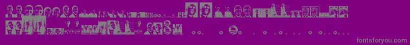 Obama Font – Gray Fonts on Purple Background