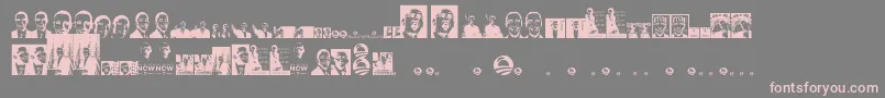 Obama Font – Pink Fonts on Gray Background