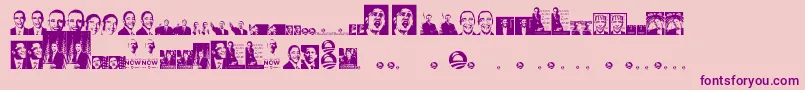 Obama Font – Purple Fonts on Pink Background