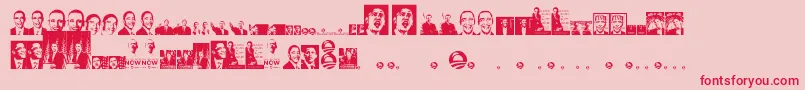 Obama Font – Red Fonts on Pink Background