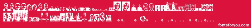 Obama Font – White Fonts on Red Background