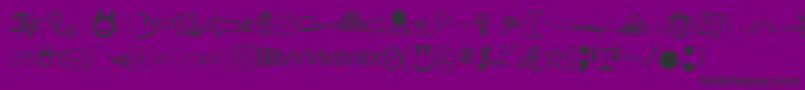 DanielSDingbatFont3 Font – Black Fonts on Purple Background