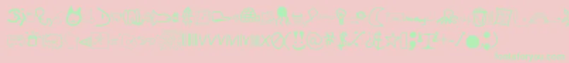 DanielSDingbatFont3 Font – Green Fonts on Pink Background