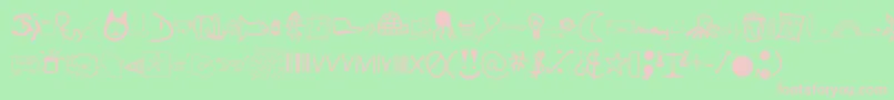 DanielSDingbatFont3 Font – Pink Fonts on Green Background
