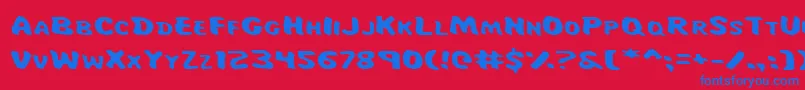 More about MissAmandaJonesExp Font MissAmandaJonesExp Font – Blue Fonts on Red Background