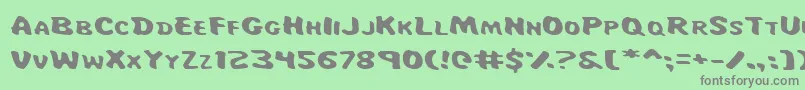 MissAmandaJonesExp Font – Gray Fonts on Green Background