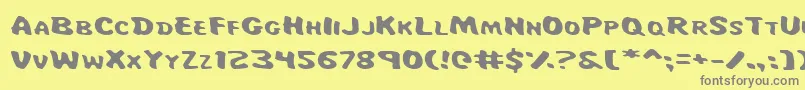 MissAmandaJonesExp Font – Gray Fonts on Yellow Background