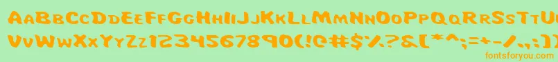 MissAmandaJonesExp Font – Orange Fonts on Green Background