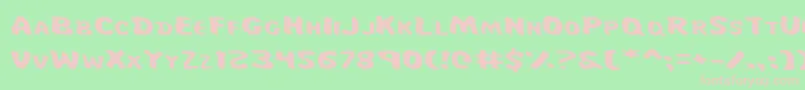 MissAmandaJonesExp Font – Pink Fonts on Green Background