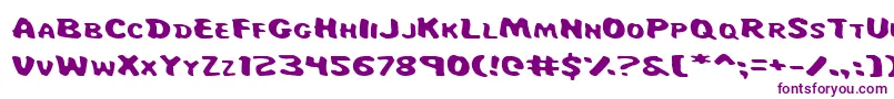 MissAmandaJonesExp Font – Purple Fonts on White Background