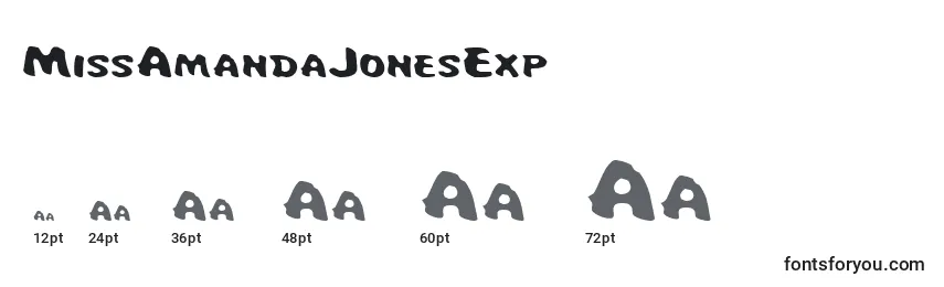 MissAmandaJonesExp Font Sizes