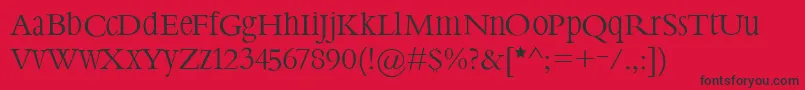 Steepimbo Font – Black Fonts on Red Background