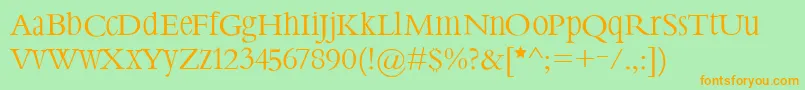 Steepimbo Font – Orange Fonts on Green Background