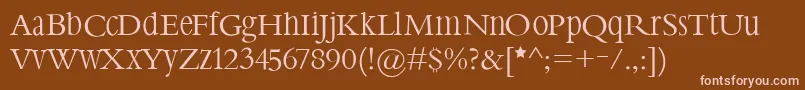 Шрифт Steepimbo – розовые шрифты на коричневом фоне