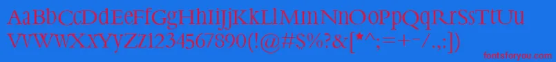 Steepimbo Font – Red Fonts on Blue Background