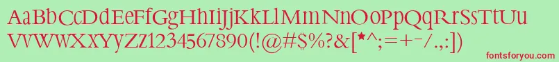 Steepimbo Font – Red Fonts on Green Background