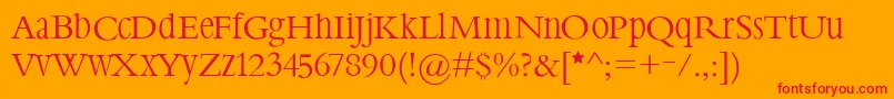 Steepimbo Font – Red Fonts on Orange Background