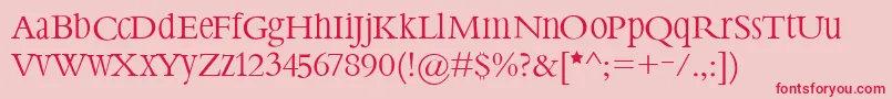 Steepimbo Font – Red Fonts on Pink Background