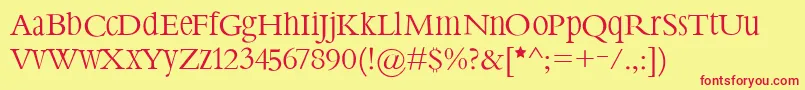 Steepimbo Font – Red Fonts on Yellow Background