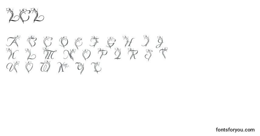 Шрифт LmsCallaLily – алфавит, цифры, специальные символы