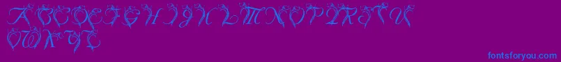 LmsCallaLily Font – Blue Fonts on Purple Background