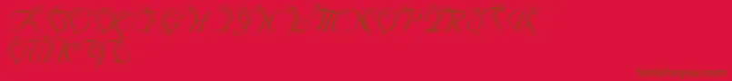 LmsCallaLily Font – Brown Fonts on Red Background