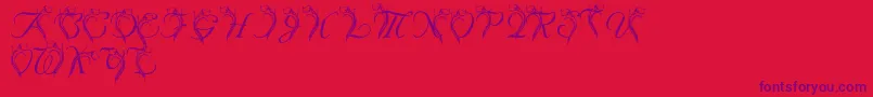 LmsCallaLily Font – Purple Fonts on Red Background
