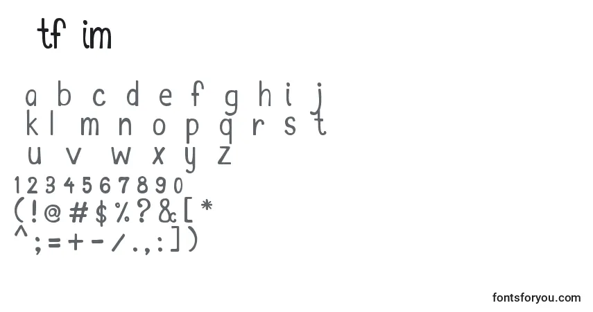 A fonte MtfKim – alfabeto, números, caracteres especiais