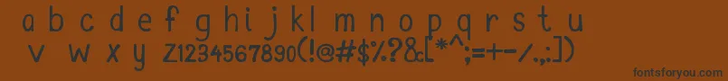 MtfKim Font – Black Fonts on Brown Background