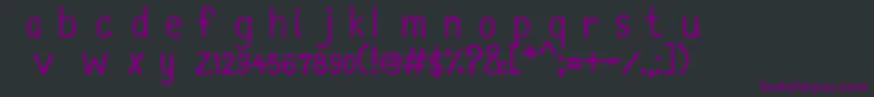 フォントMtfKim – 黒い背景に紫のフォント