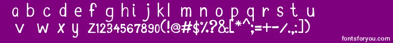 MtfKim Font – White Fonts on Purple Background