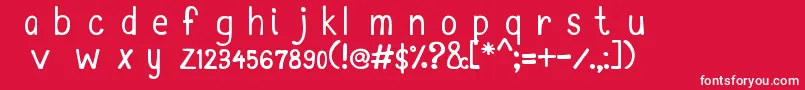 MtfKim Font – White Fonts on Red Background