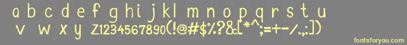 MtfKim-fontti – keltaiset fontit harmaalla taustalla