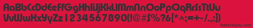 XpressSfBold Font – Black Fonts on Red Background
