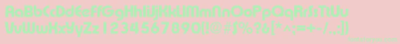 Fonte XpressSfBold – fontes verdes em um fundo rosa