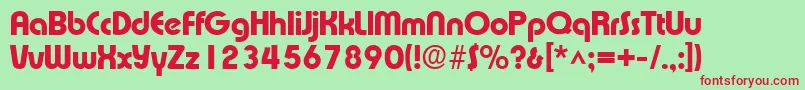 XpressSfBold Font – Red Fonts on Green Background