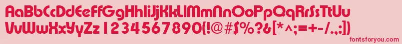 XpressSfBold Font – Red Fonts on Pink Background