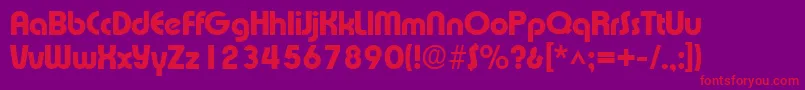 XpressSfBold Font – Red Fonts on Purple Background