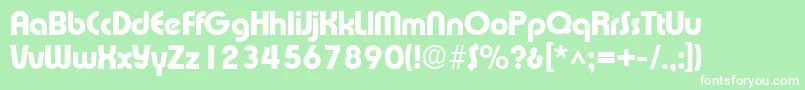 XpressSfBold Font – White Fonts on Green Background